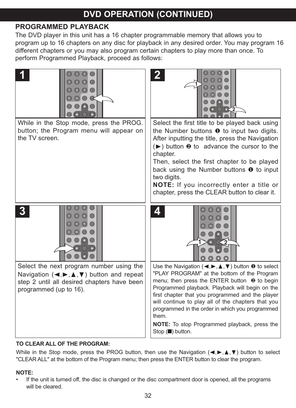 Dvd operation (continued) | Memorex MVDP1076 User Manual | Page 33 / 44