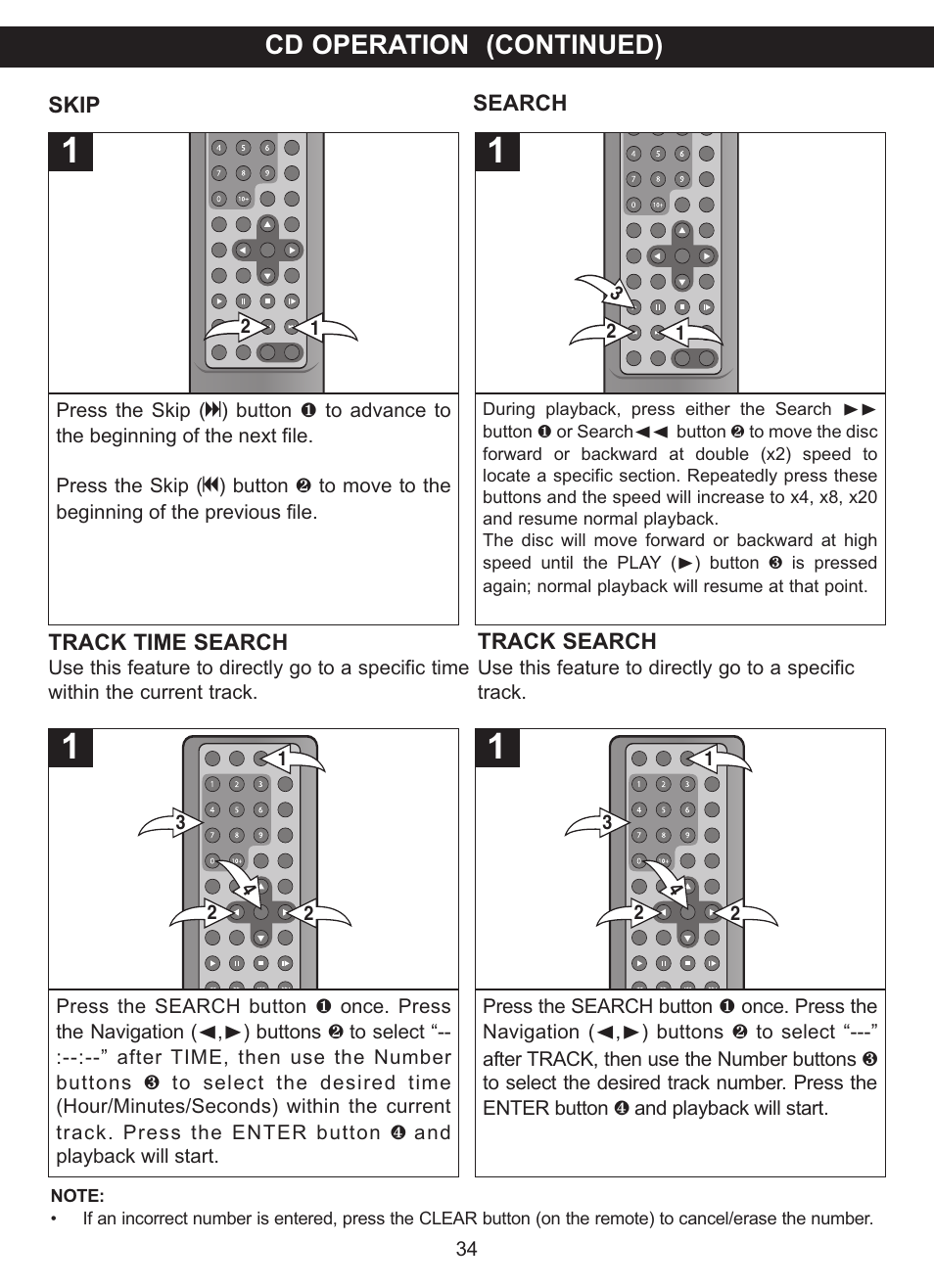 Cd operation (continued) | Memorex MVDP1076 User Manual | Page 35 / 44