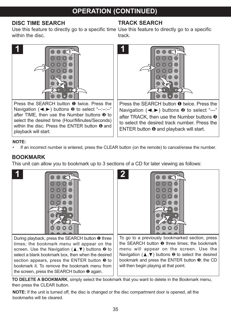 Operation (continued) | Memorex MVDP1076 User Manual | Page 36 / 44