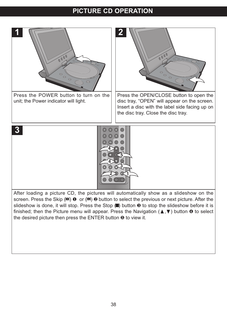 Picture cd operation | Memorex MVDP1076 User Manual | Page 39 / 44