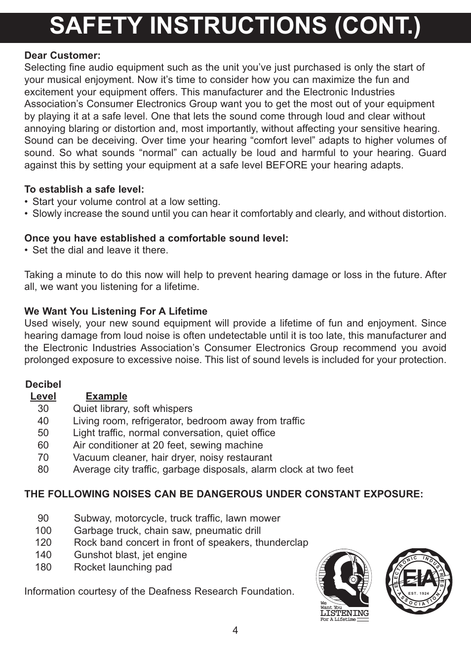 Safety instructions (cont.) | Memorex MVDP1076 User Manual | Page 5 / 44