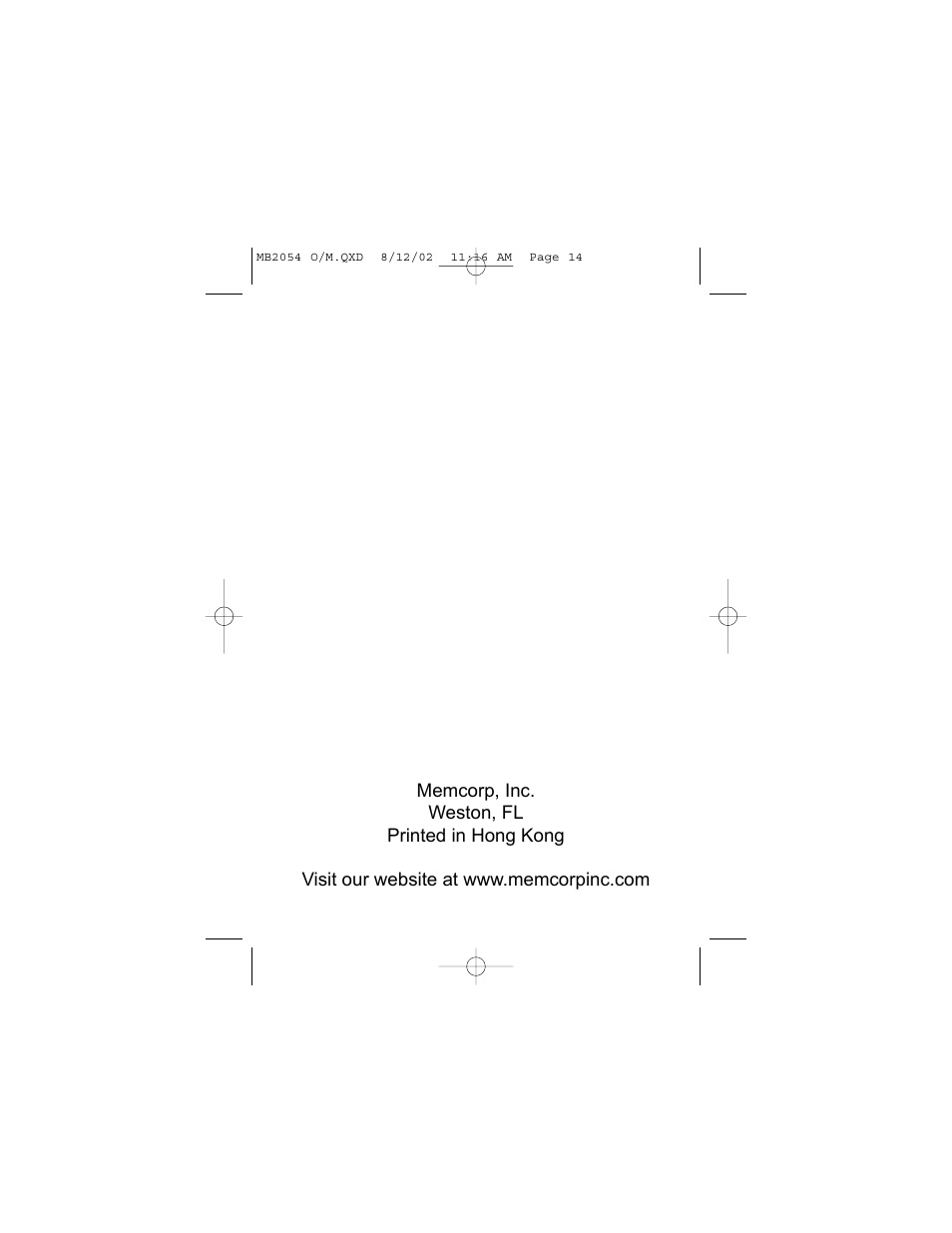 Memorex MB2054 User Manual | Page 15 / 15