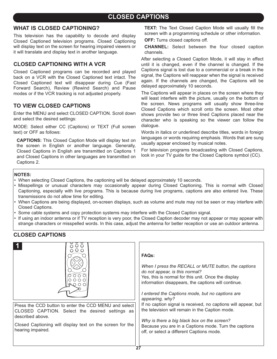 Closed captions | Memorex MT3010OM User Manual | Page 28 / 42