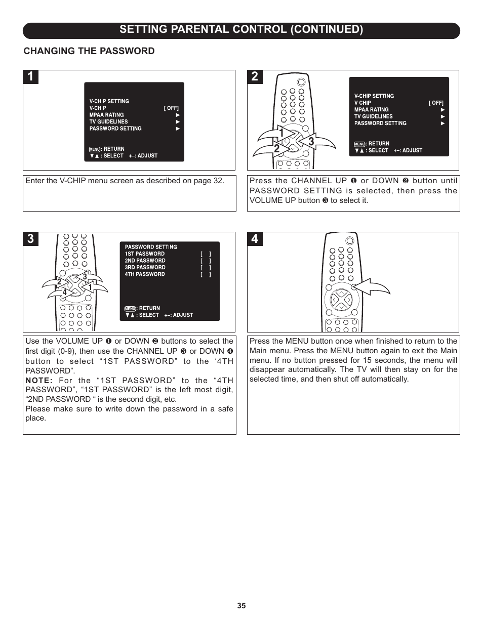 Setting parental control (continued) | Memorex MT3010OM User Manual | Page 36 / 42