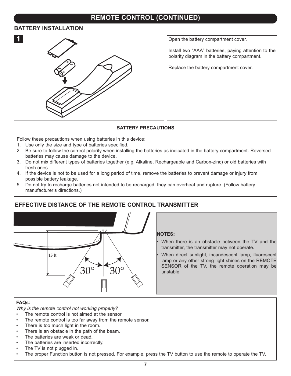 Remote control (continued) | Memorex MT3010OM User Manual | Page 8 / 42