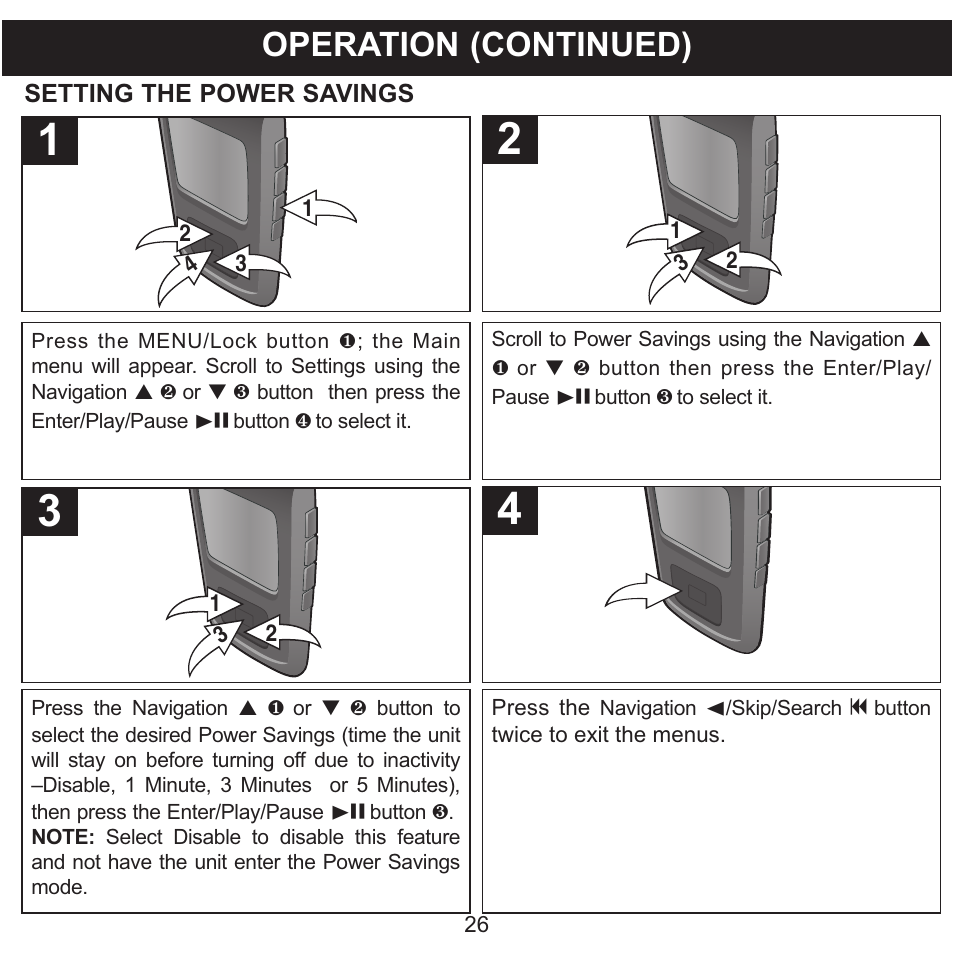 Operation (continued) | Memorex MMP8565 User Manual | Page 27 / 36