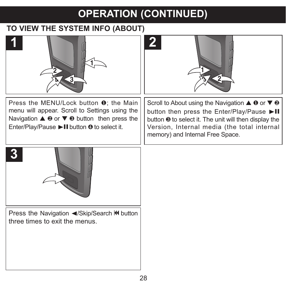 Operation (continued) | Memorex MMP8565 User Manual | Page 29 / 36