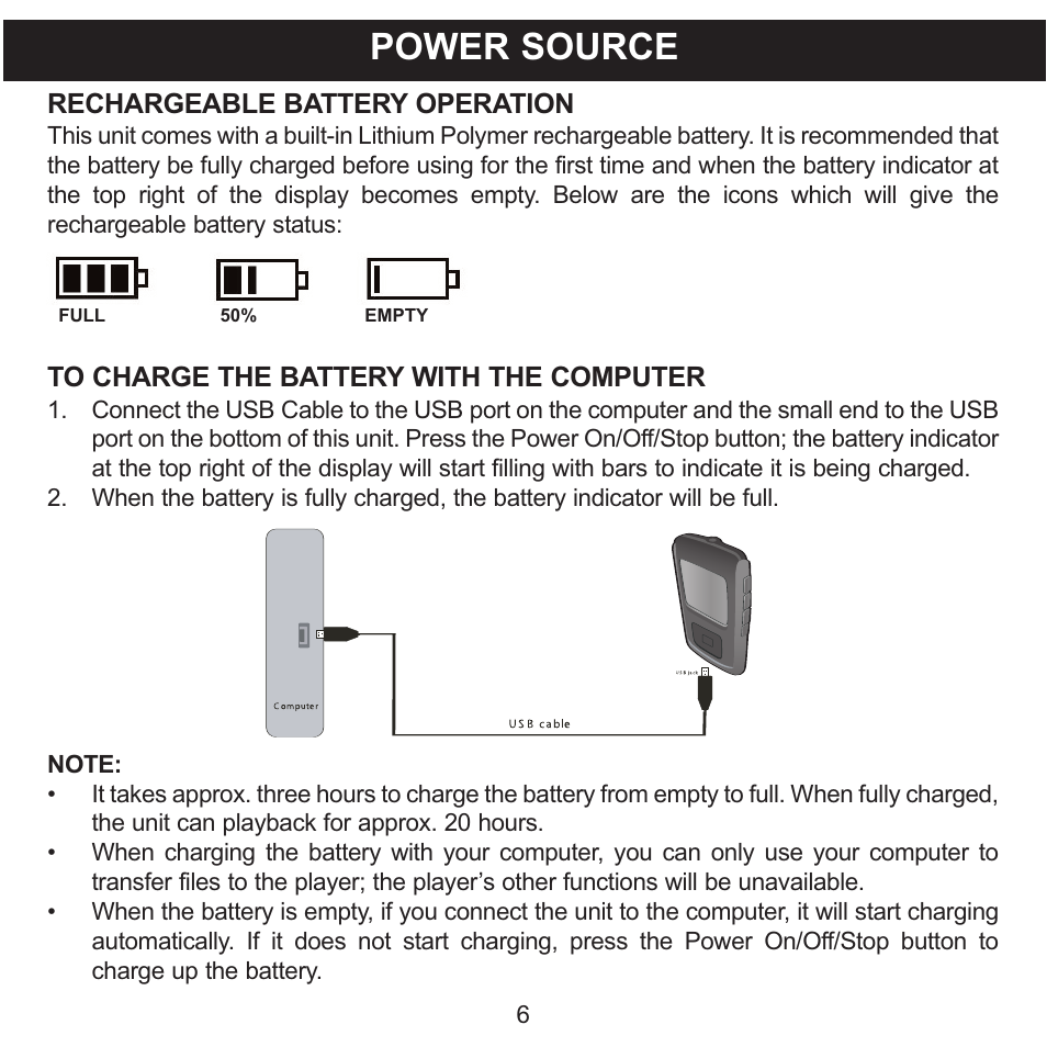 Power source | Memorex MMP8565 User Manual | Page 7 / 36