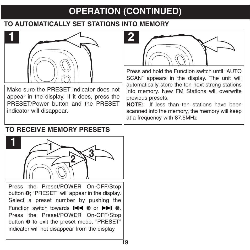 Operation (continued) | Memorex MMP8500 User Manual | Page 20 / 32