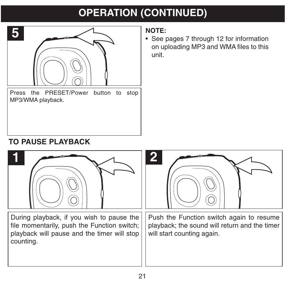 Operation (continued) | Memorex MMP8500 User Manual | Page 22 / 32