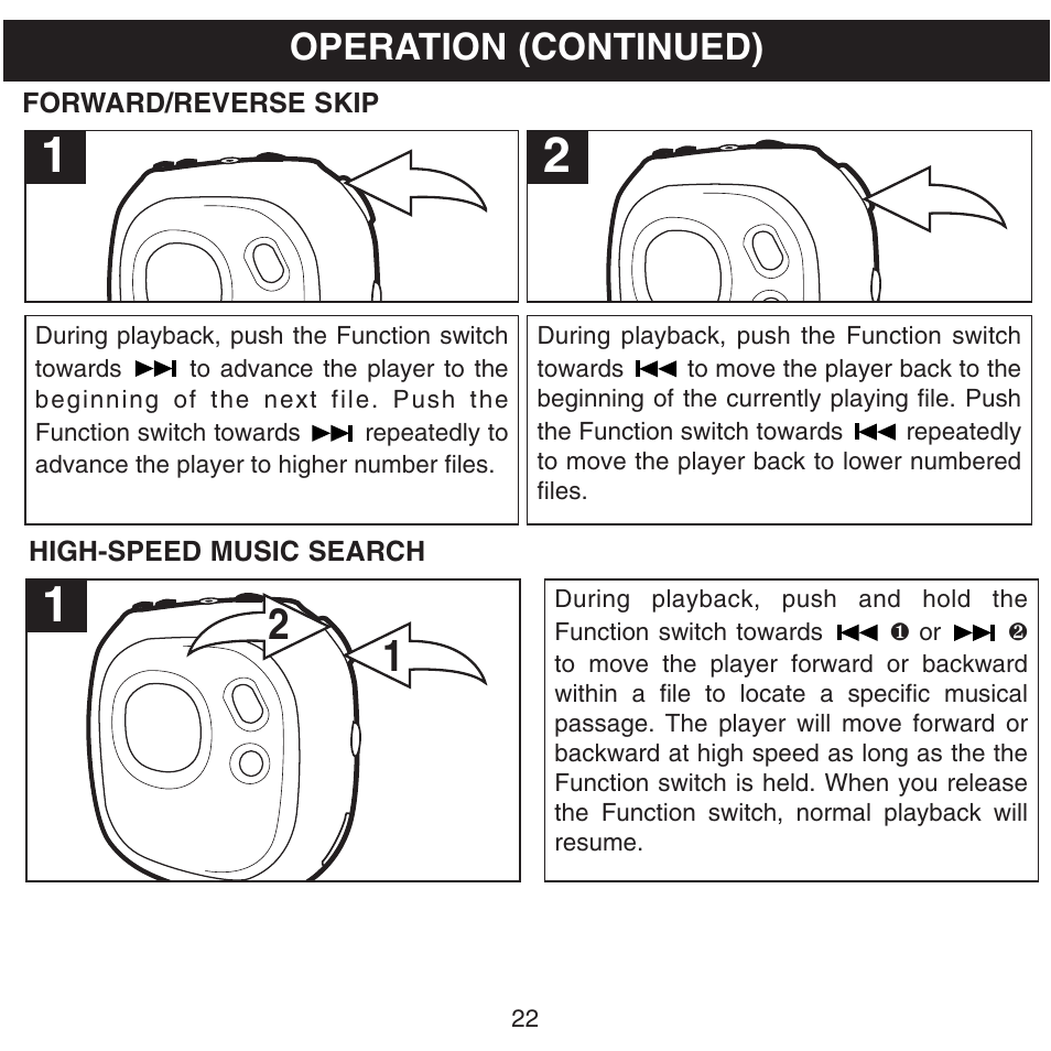 Operation (continued) | Memorex MMP8500 User Manual | Page 23 / 32