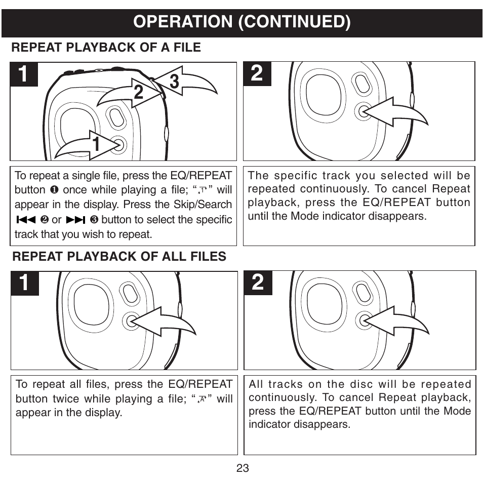 Operation (continued) | Memorex MMP8500 User Manual | Page 24 / 32