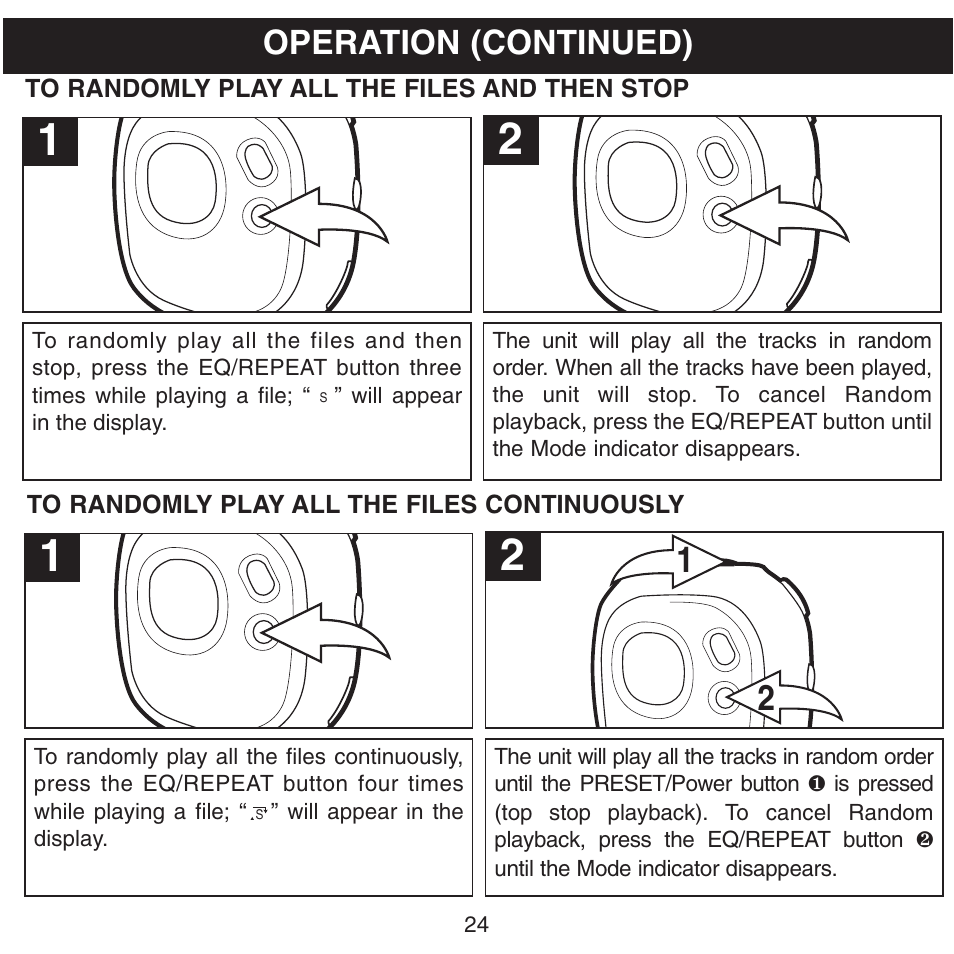 Operation (continued) | Memorex MMP8500 User Manual | Page 25 / 32