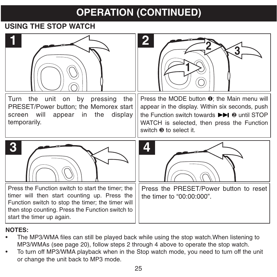 Operation (continued) | Memorex MMP8500 User Manual | Page 26 / 32