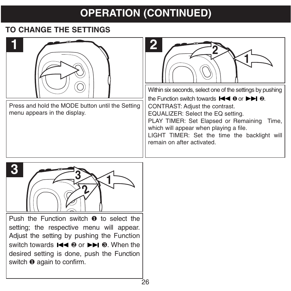 Operation (continued) | Memorex MMP8500 User Manual | Page 27 / 32
