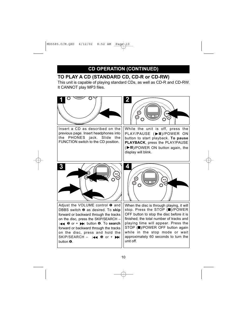 Memorex MD5585 User Manual | Page 11 / 19