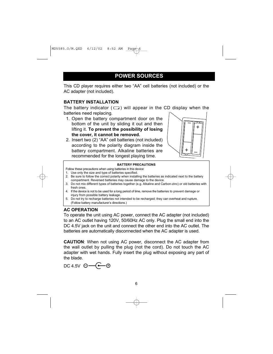 Memorex MD5585 User Manual | Page 7 / 19