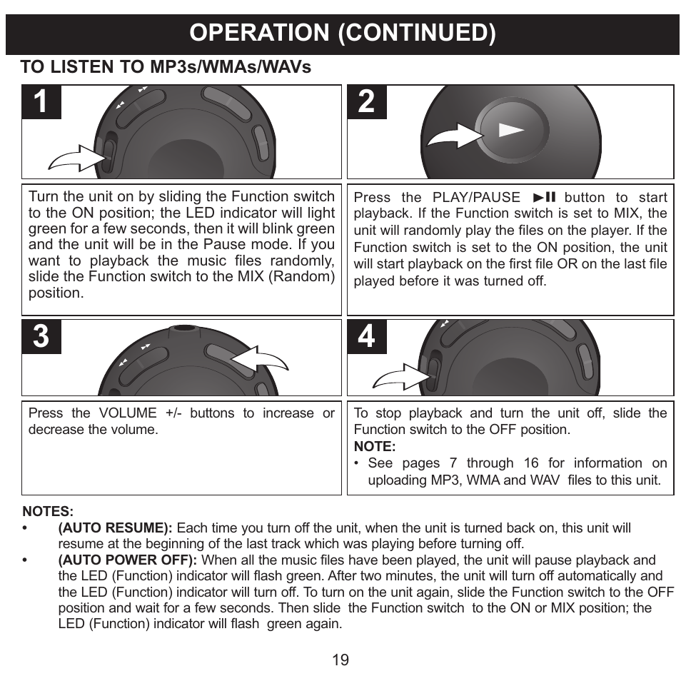 Operation (continued) | Memorex MMP8550 User Manual | Page 20 / 29
