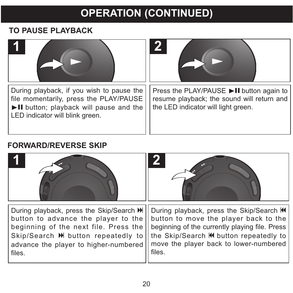 Operation (continued) | Memorex MMP8550 User Manual | Page 21 / 29