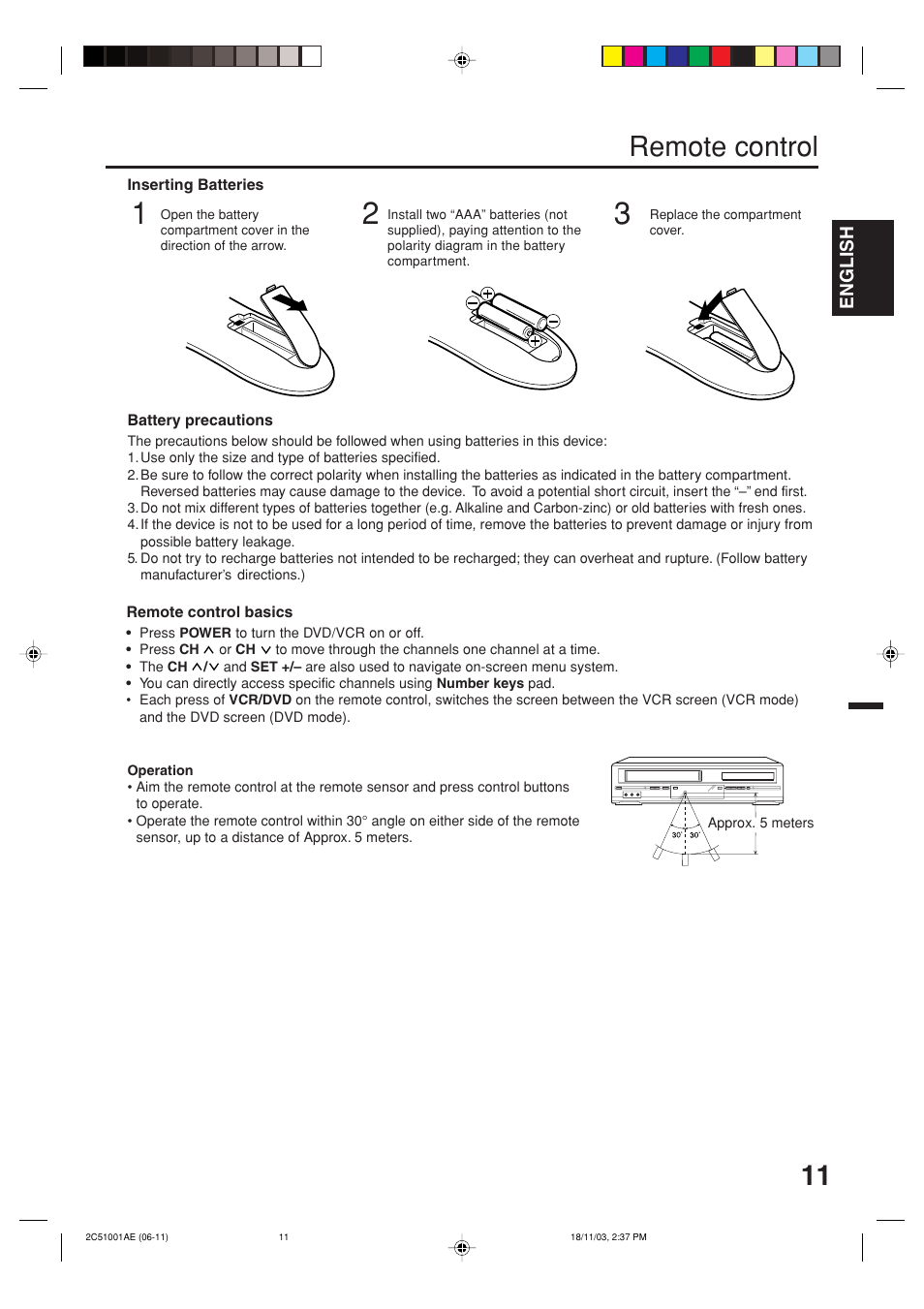 Remote control | Memorex MVD4540B User Manual | Page 11 / 112
