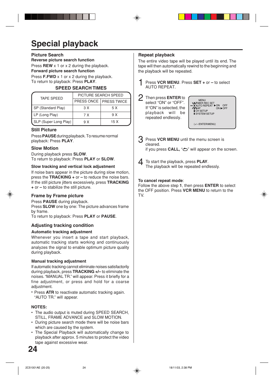Special playback | Memorex MVD4540B User Manual | Page 24 / 112