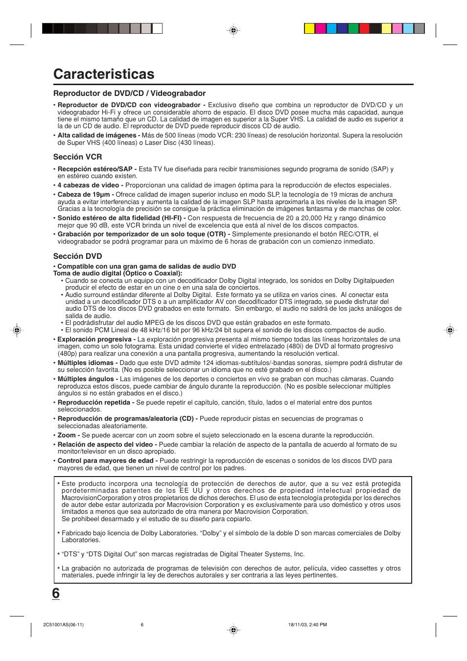 6caracteristicas | Memorex MVD4540B User Manual | Page 62 / 112