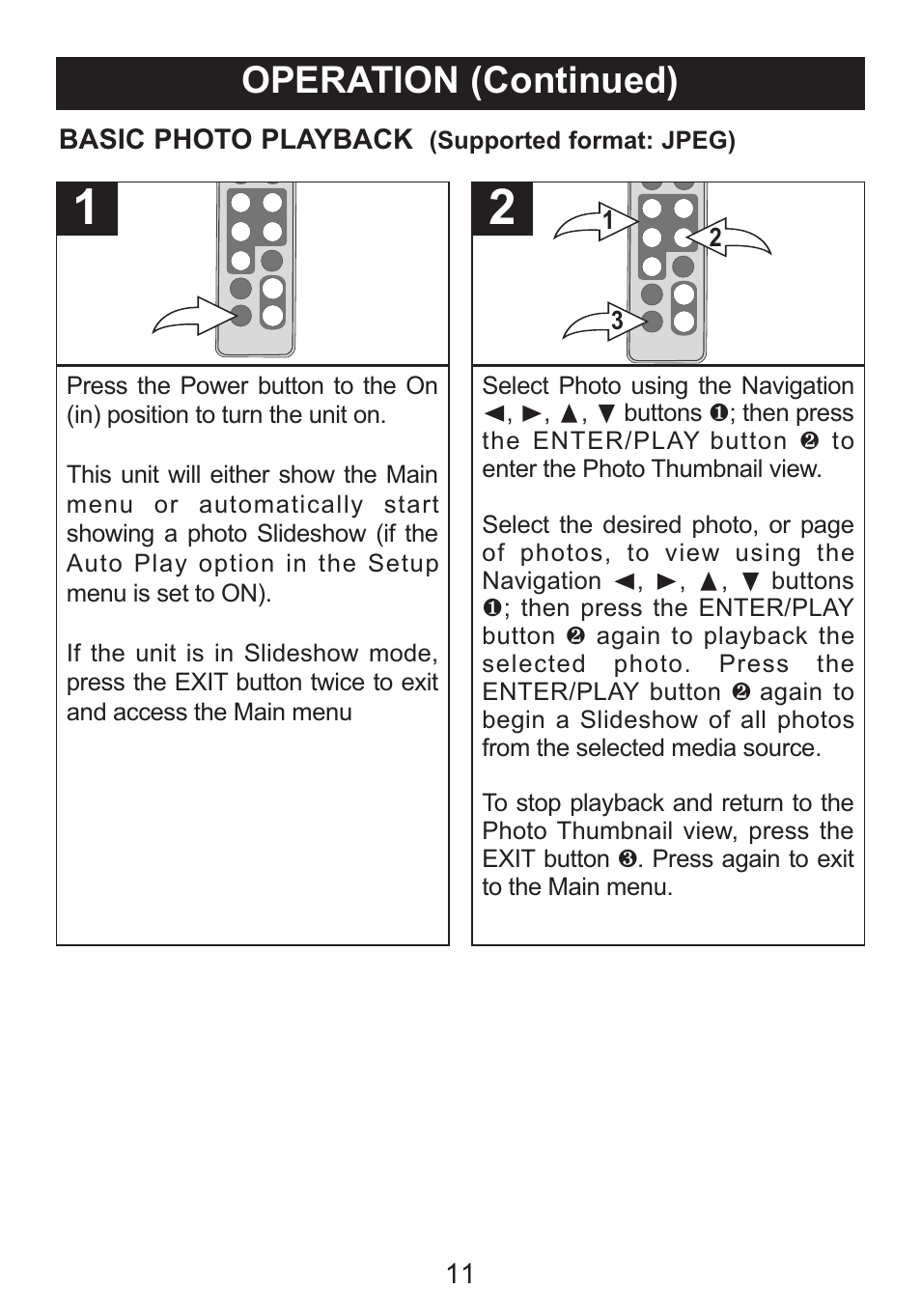 Operation (continued) | Memorex portable user User Manual | Page 11 / 21