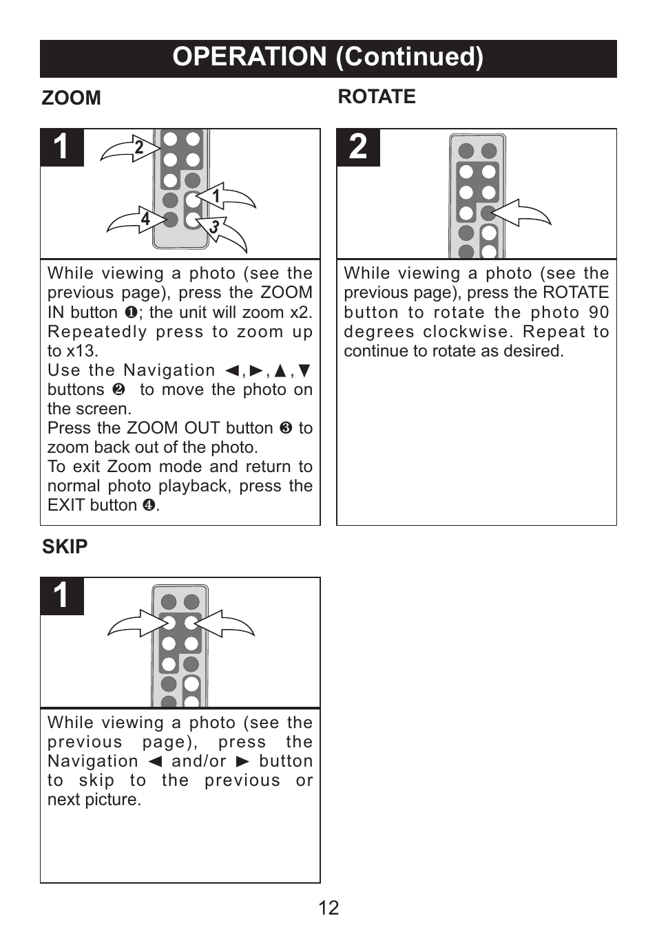 Operation (continued) | Memorex portable user User Manual | Page 12 / 21