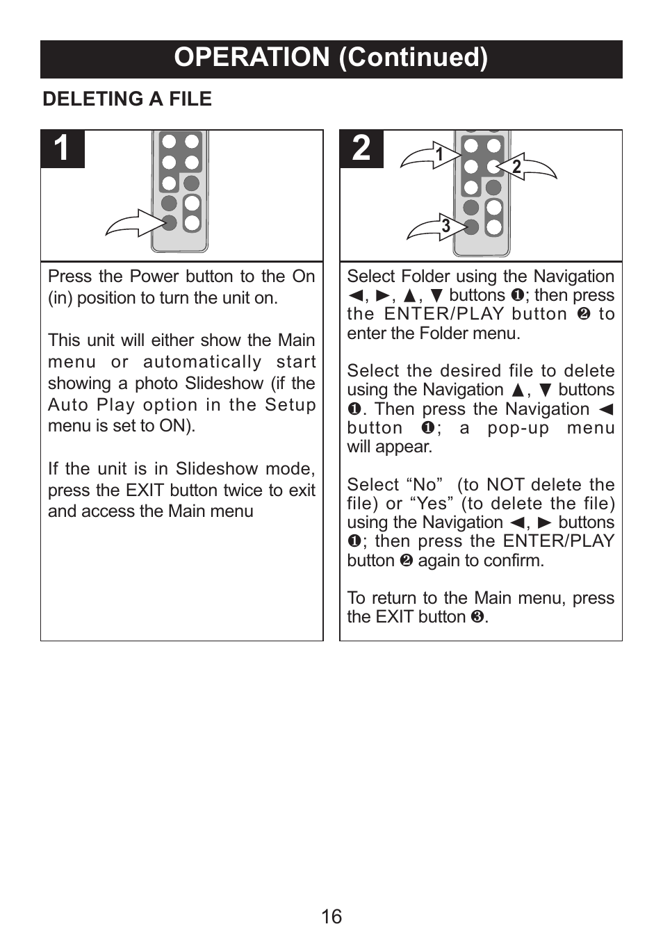 Operation (continued) | Memorex portable user User Manual | Page 16 / 21