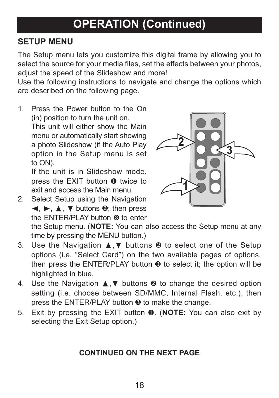 Operation (continued) | Memorex portable user User Manual | Page 18 / 21