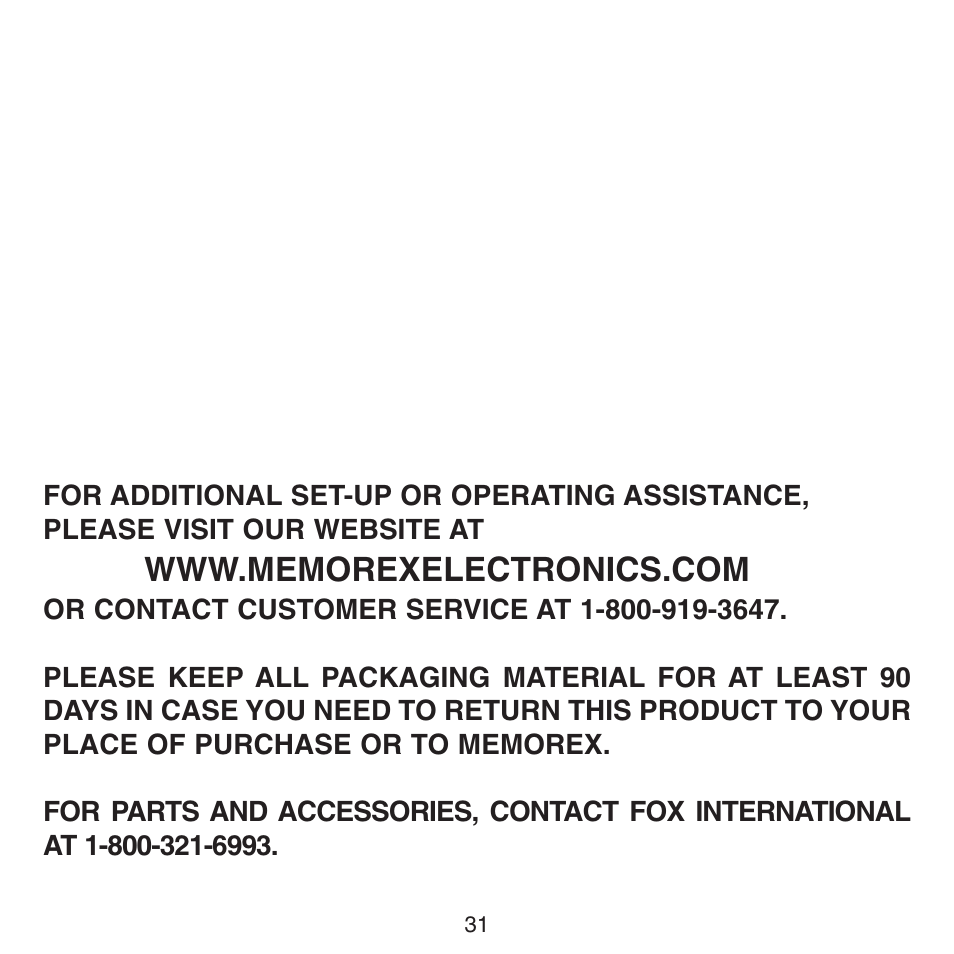 Memorex MPD8601 User Manual | Page 32 / 33