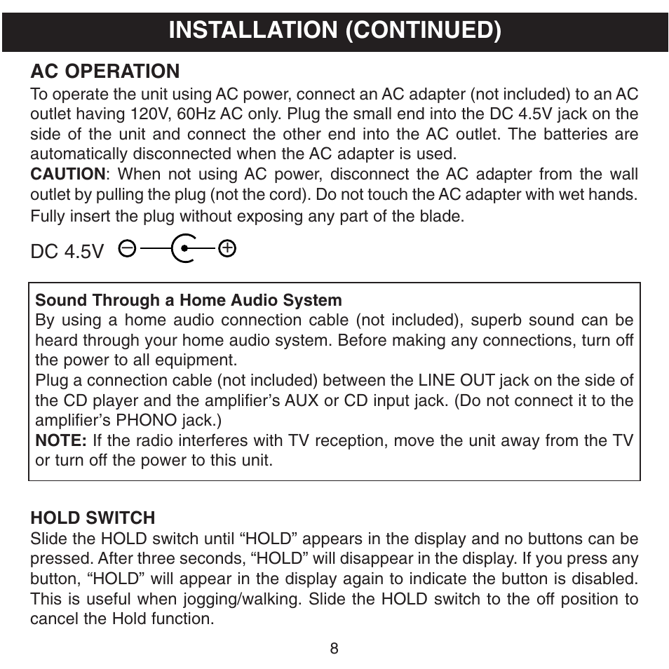 Installation (continued) | Memorex MPD8601 User Manual | Page 9 / 33