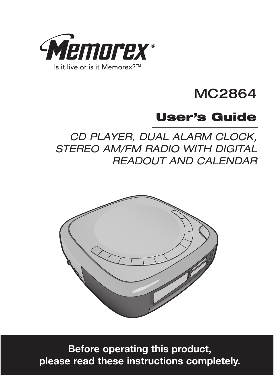 Memorex MC2864 User Manual | 25 pages