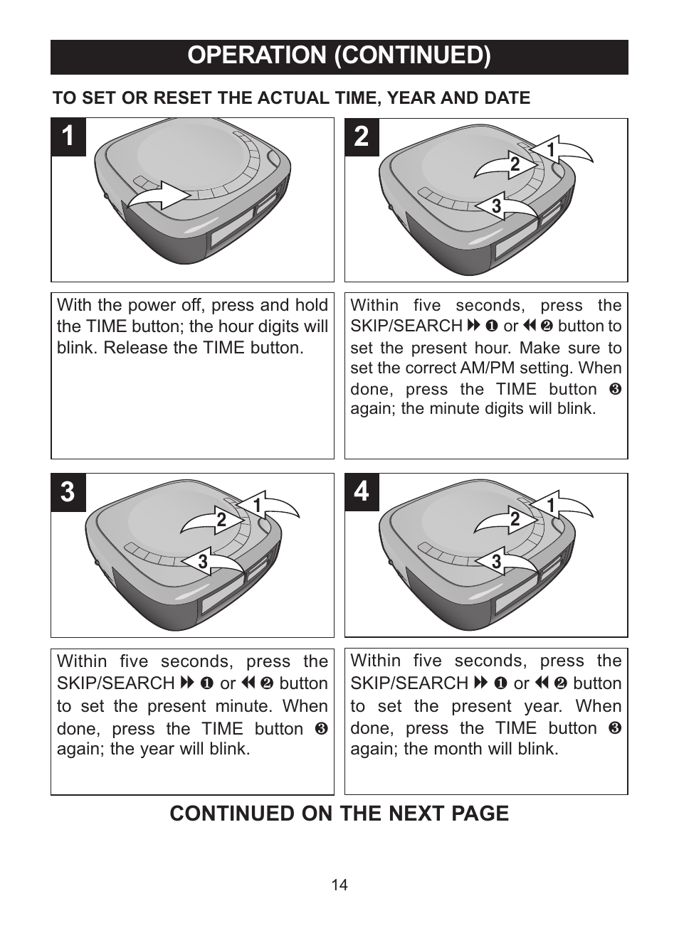 Operation (continued) | Memorex MC2864 User Manual | Page 15 / 25