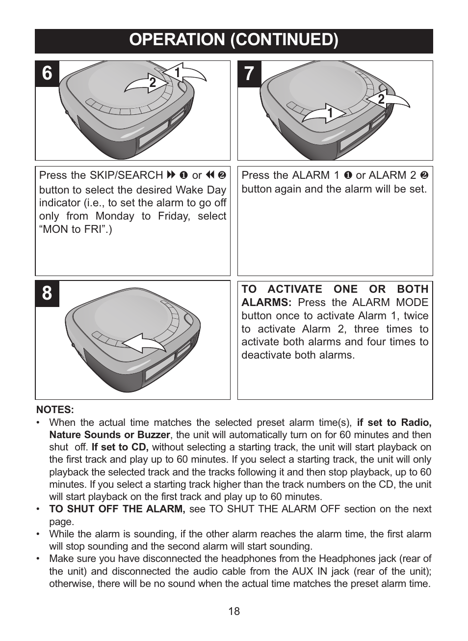 Operation (continued) | Memorex MC2864 User Manual | Page 19 / 25