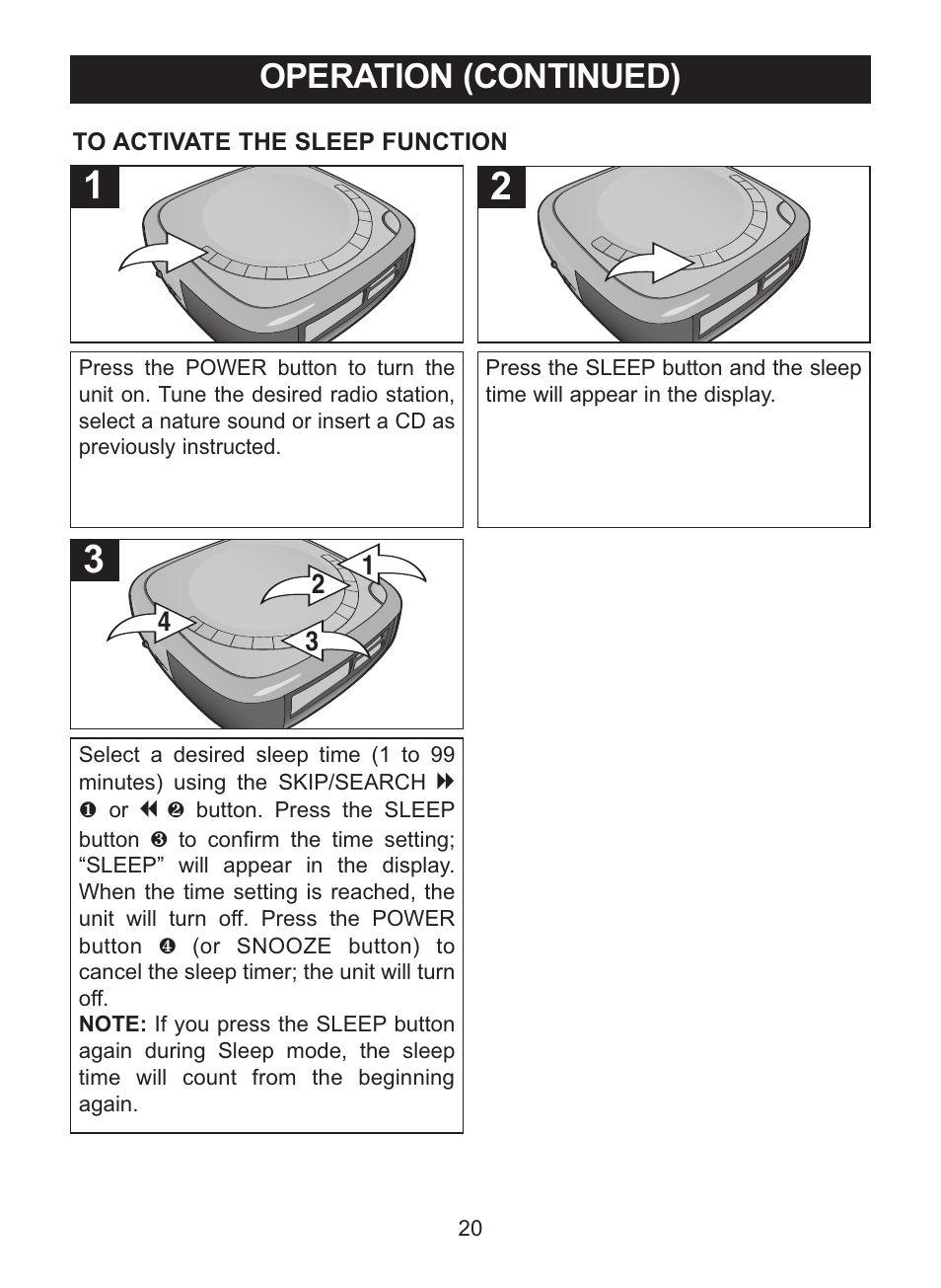 Operation (continued) | Memorex MC2864 User Manual | Page 21 / 25