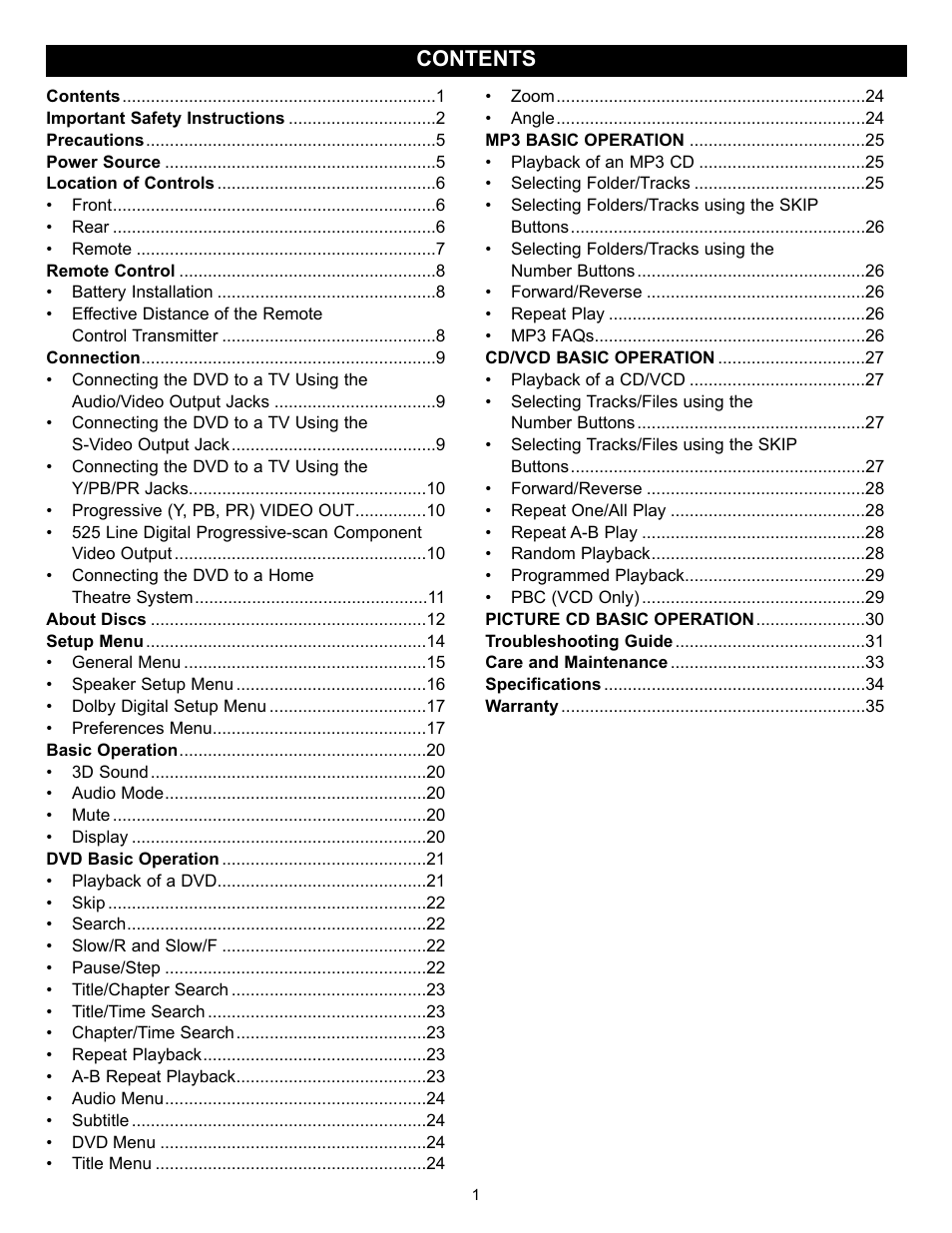 Memorex MVD2030 User Manual | Page 2 / 37