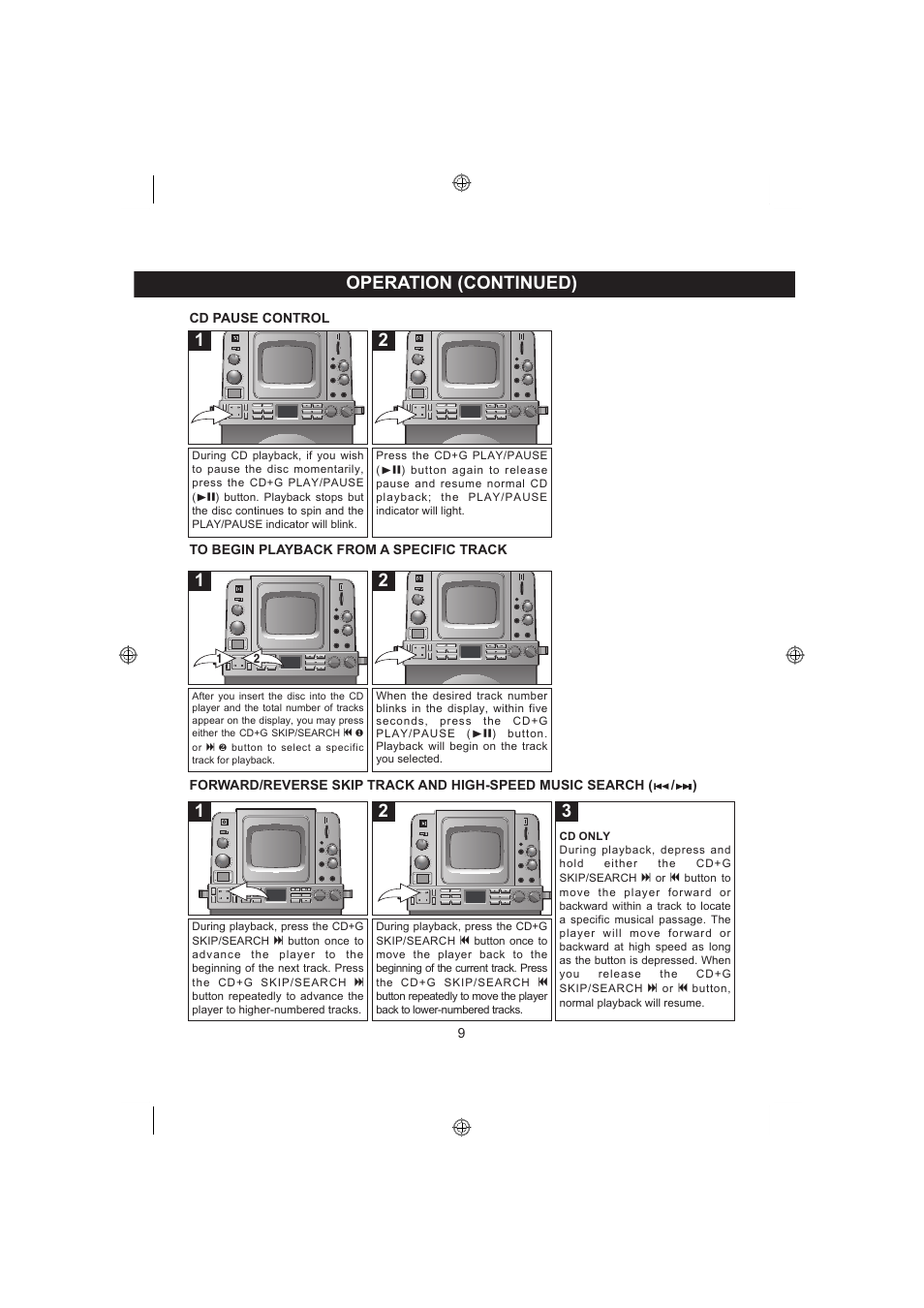 Operation (continued) | Memorex MKS8590 User Manual | Page 10 / 23