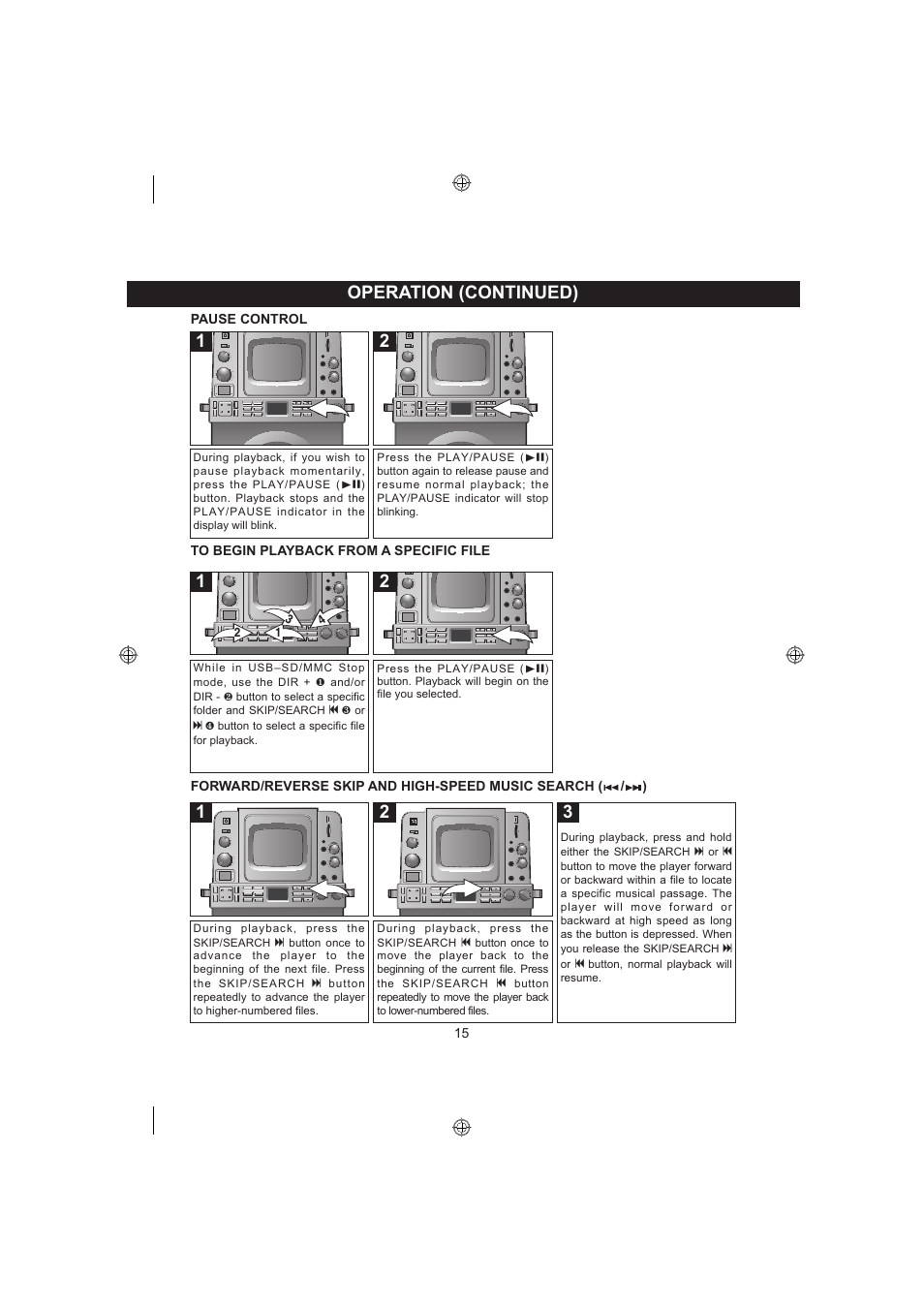 Operation (continued) | Memorex MKS8590 User Manual | Page 16 / 23