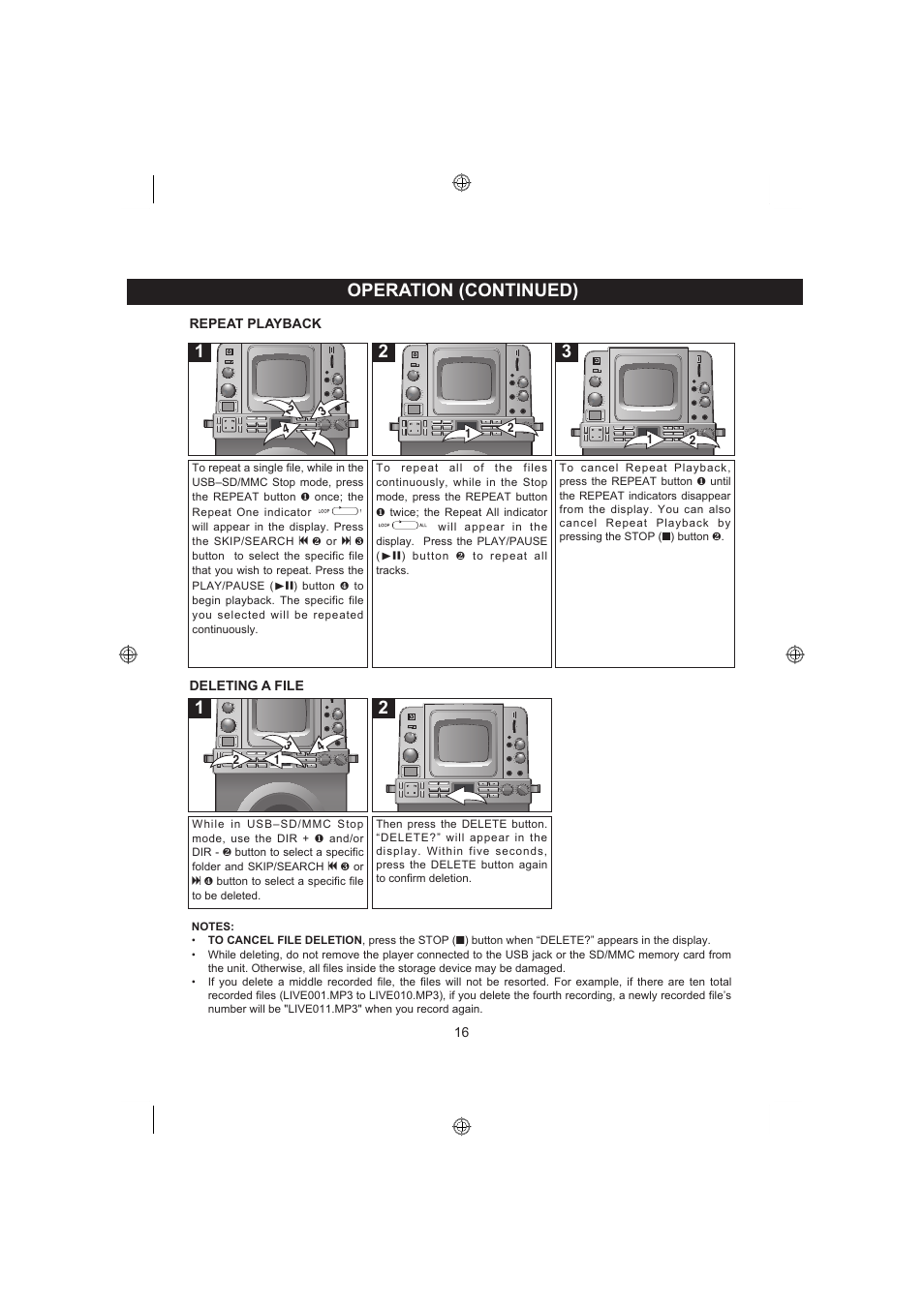 Operation (continued) | Memorex MKS8590 User Manual | Page 17 / 23