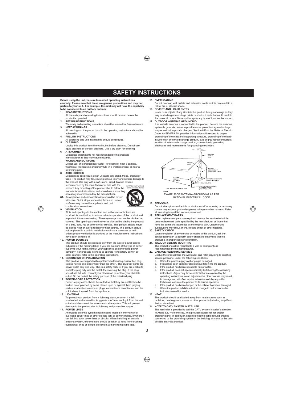 Safety instructions | Memorex MKS8590 User Manual | Page 4 / 23