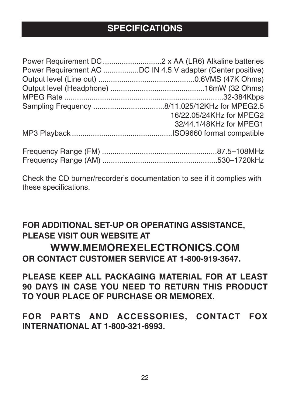 Memorex MPD8853 User Manual | Page 23 / 24