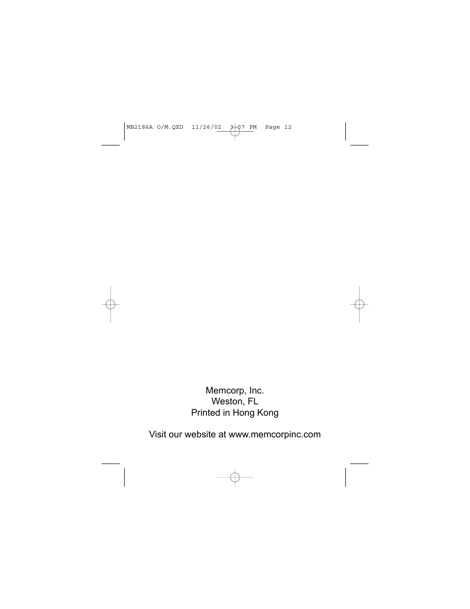 Memorex MB2186AOM User Manual | Page 13 / 13