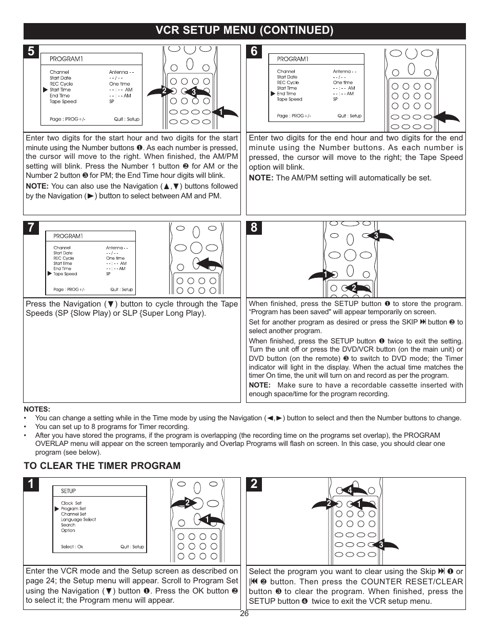 Vcr setup menu (continued) | Memorex MVD4543 User Manual | Page 27 / 58