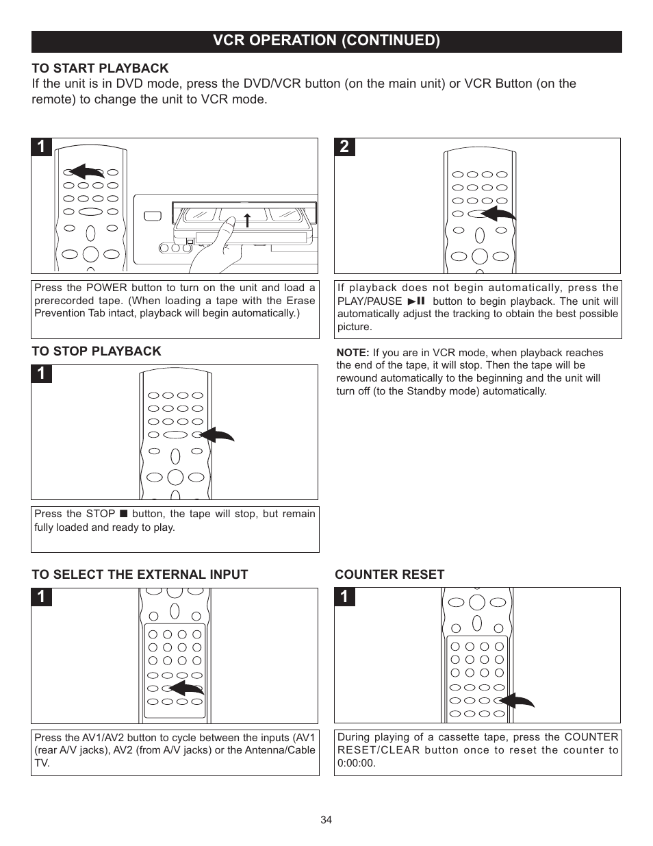 Vcr operation (continued) | Memorex MVD4543 User Manual | Page 35 / 58