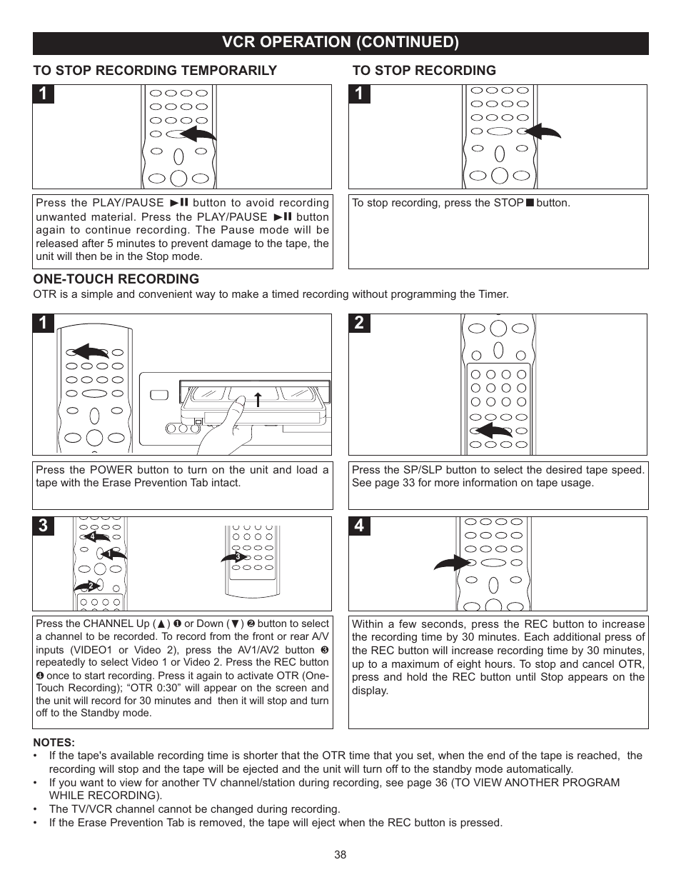 Vcr operation (continued) | Memorex MVD4543 User Manual | Page 39 / 58