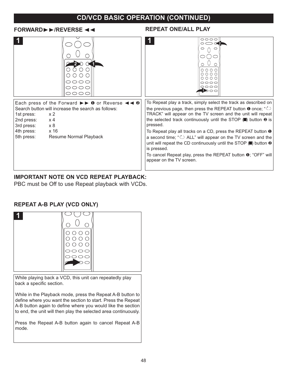 Cd/vcd basic operation (continued) | Memorex MVD4543 User Manual | Page 49 / 58