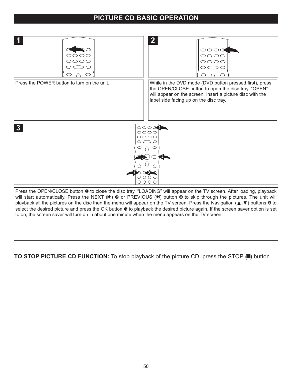 Picture cd basic operation | Memorex MVD4543 User Manual | Page 51 / 58
