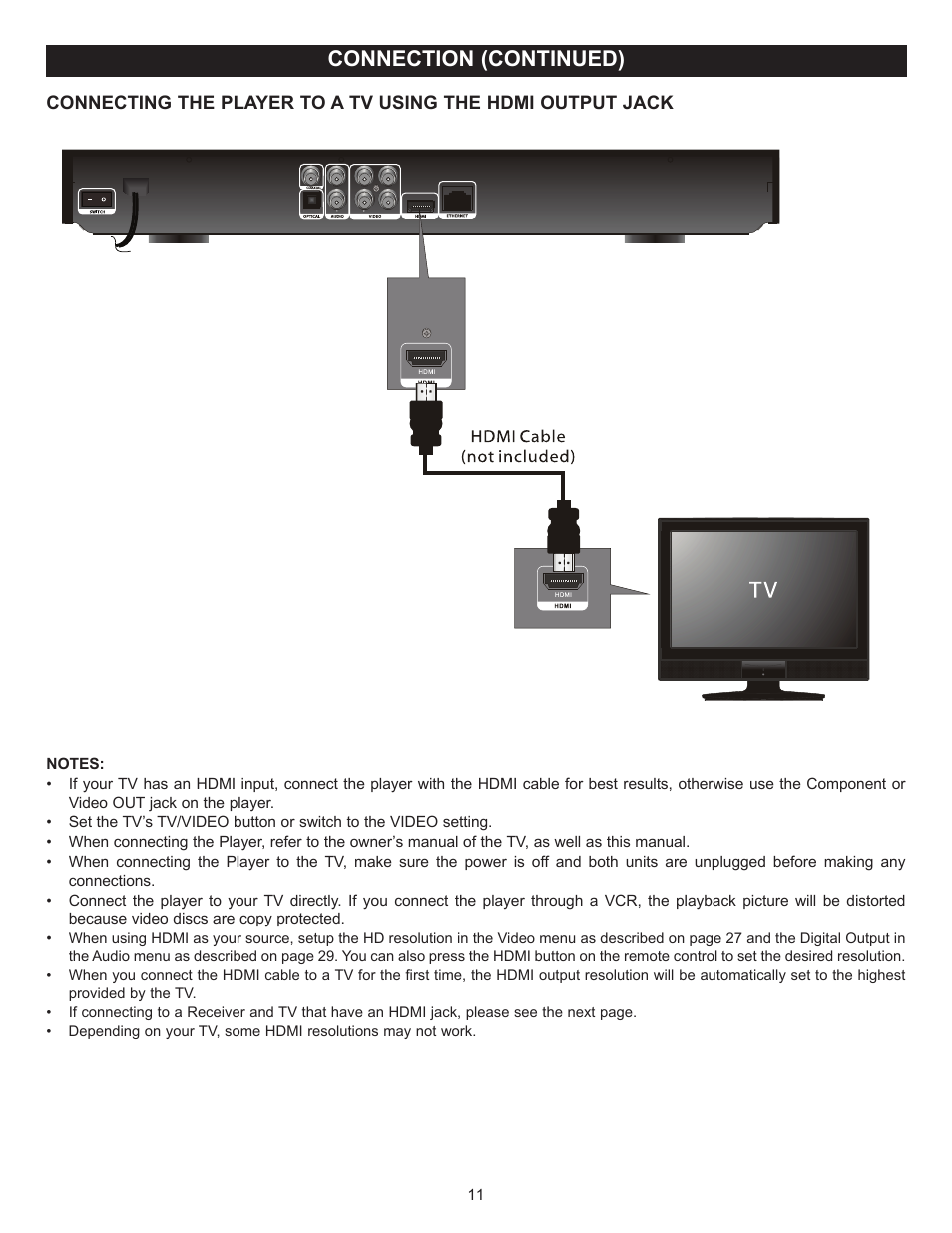 Connection (continued) | Memorex MVBD2520-R User Manual | Page 12 / 52