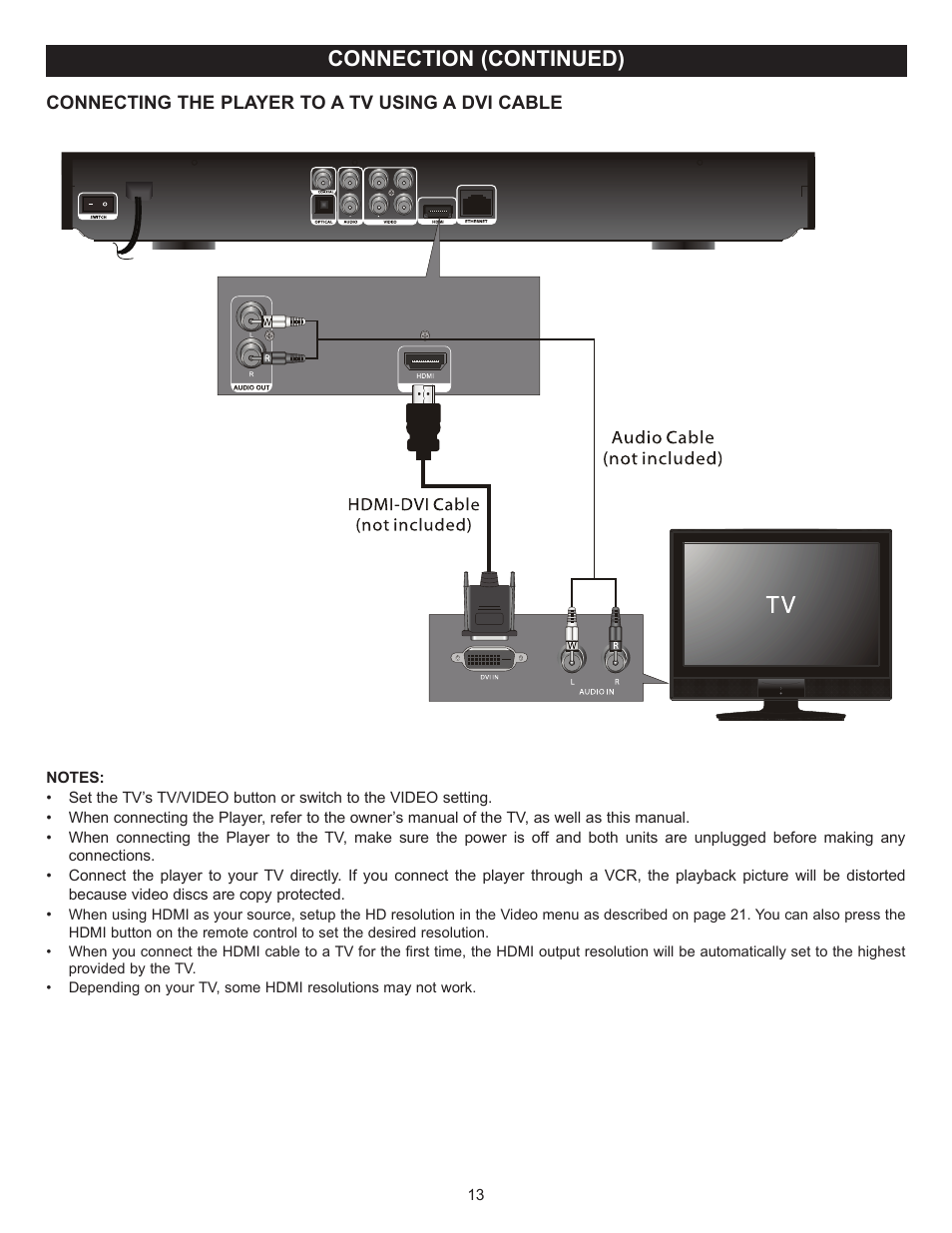 Connection (continued) | Memorex MVBD2520-R User Manual | Page 14 / 52